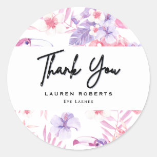 Pegatina Redonda Rosa White Luxe Eyelashes