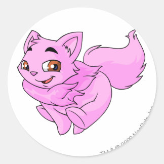 Pegatina Redonda Rosa Wocky