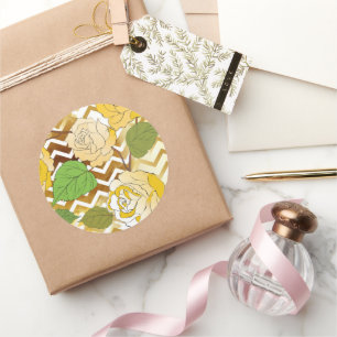 Pegatina Redonda Rosas 10