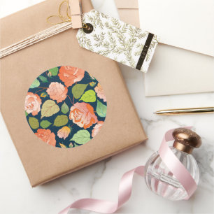 Pegatina Redonda Rosas 15