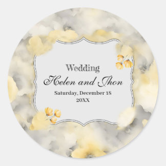 Pegatina Redonda Rosas amarillas