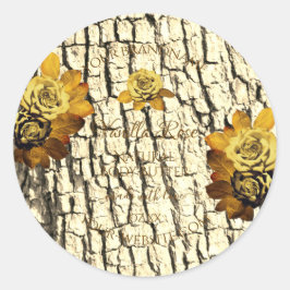 Pegatina Redonda Rosas naranjas Ligeras etiquetas de productos de g