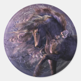 Pegatina Redonda Rosas Pegatinas de Chimera Black