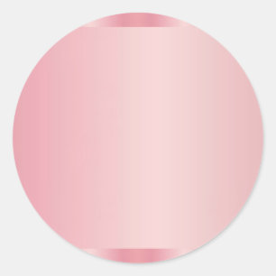 Pegatina Redonda Rosegold Blanco Agrega Tu Texto Logo Monograma Nom