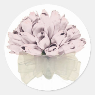 Pegatina Redonda Roses rosados ~