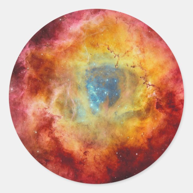 Pegatina Redonda Rosette Nebula (Anverso)
