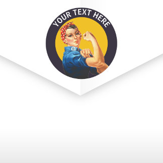 Pegatina Redonda Rosie, la cosecha Personalizado del Riveter