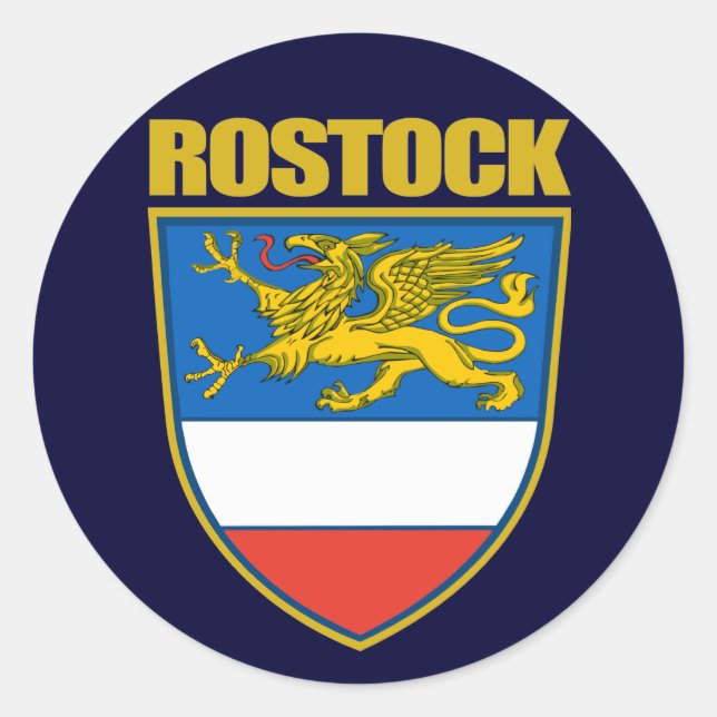 Pegatina Redonda Rostock (Anverso)
