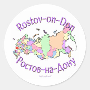 Pegatina Redonda Rostov-On-Don Rusia