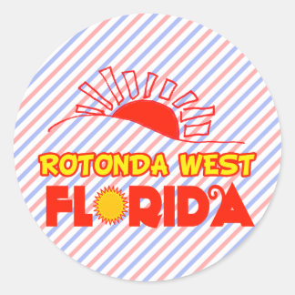 Pegatina Redonda Rotonda West, Florida