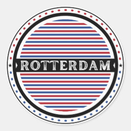 Pegatina Redonda Rotterdam City Pride Emblem – Dutch Identity