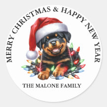 Rottweiler A Muy Merry, Navidades Bark-tastic