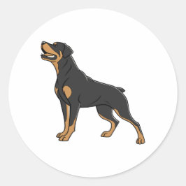 Pegatina Redonda Rottweiler Dog - Rottie Pride
