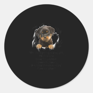 Pegatina Redonda Rottweiler Puppy Si Pudiera Darle Algún Gif Graci