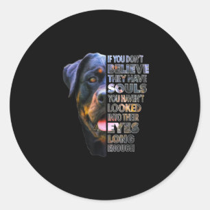 Pegatina Redonda Rottweiler Soul I Love Rotties Dog Lover