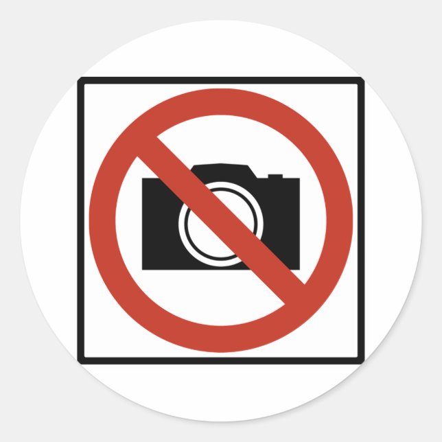 Pegatina Redonda Rótulo de autopista sin fotografía (Anverso)