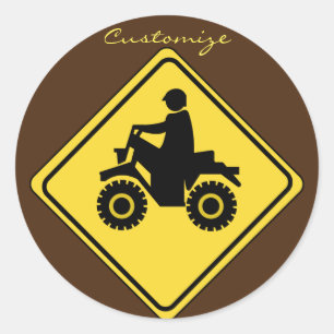 Pegatina Redonda Rótulo de barrido ATV Thunder_Cove