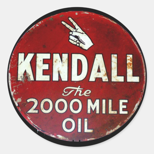 Pegatina Redonda Rótulo de época (Anverso)