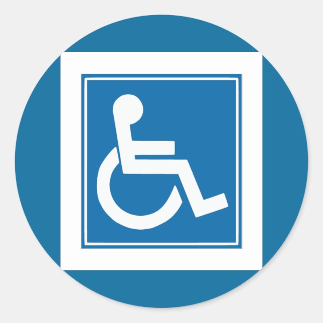 Pegatina Redonda Rótulo de Handicap (Anverso)