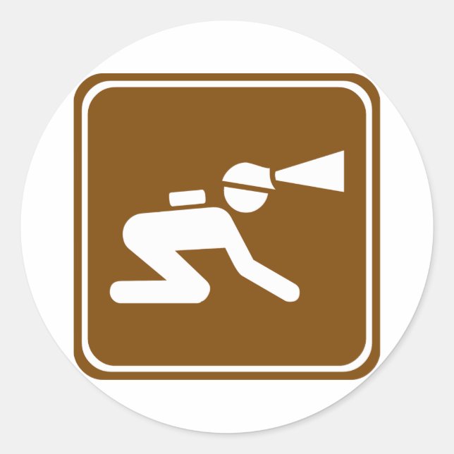 Pegatina Redonda Rótulo de la autopista de grabación (Anverso)