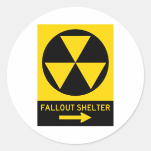 Pegatina Redonda Rótulo de la autopista de la guía Fallout Shelter 