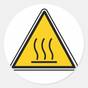 Pegatina Redonda Rótulo de la superficie caliente