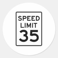 Rótulo de límite de velocidad de 35 MPH
