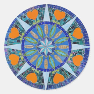 Pegatina Redonda Rótulo hexadecimal para la abundancia