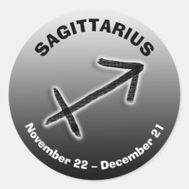 Pegatina Redonda Rótulo Horoscopio Astrología Sagittarius