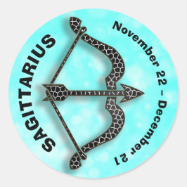 Pegatina Redonda Rótulo Horoscopio Astrología Sagittarius