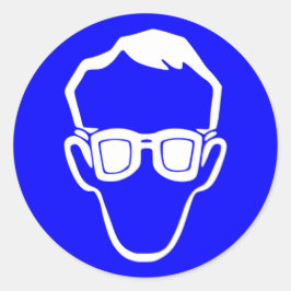 Pegatina Redonda Rótulo necesario para gafas de seguridad