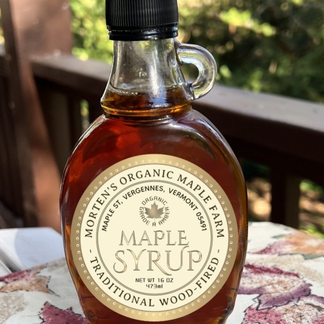 Pegatina Redonda Rótulo ORGÁNICO de arce Rótulo de madera tradicion (Subido por el creador)