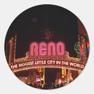 Pegatina Redonda Rótulo Reno