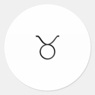 Pegatina Redonda Rótulo Taurus - Zodiac
