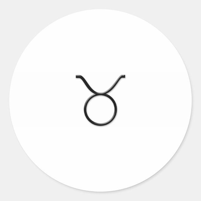 Pegatina Redonda Rótulo Taurus - Zodiac (Anverso)