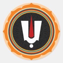 Rótulo Tilak hindú - Símbolo Lotus del dios hindú