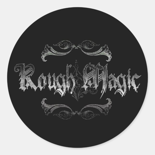 Pegatina Redonda Rough Magic (Anverso)