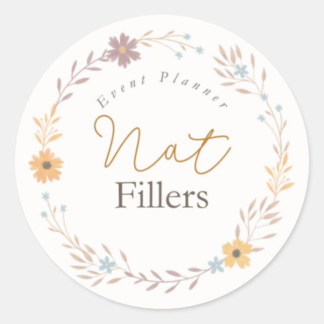 Pegatina Redonda Round Logo Sticker (Anverso)