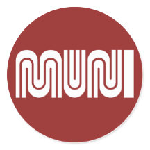 Round Maroon San Francisco Muni Sticker