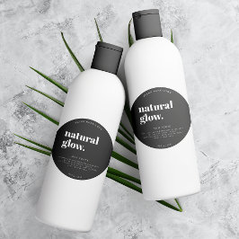 Pegatina Redonda Round Modern Cosmetic Bottle Label