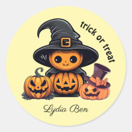 Pegatina Redonda Round Sticker : HALLOWEEN Treat