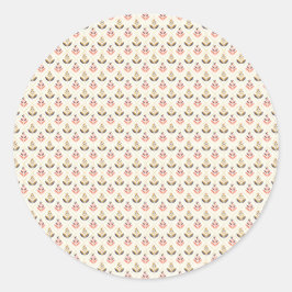 Pegatina Redonda Round stickers featuring a pattern of pastel 