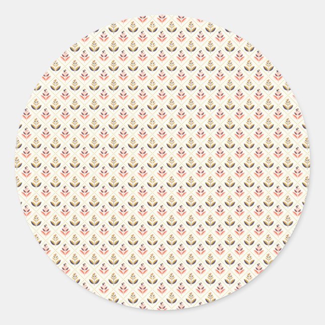 Pegatina Redonda Round stickers featuring a pattern of pastel  (Anverso)