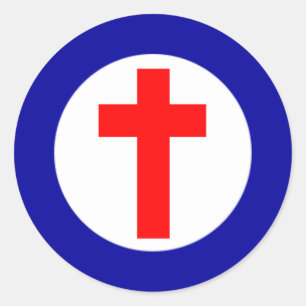 Pegatina Redonda Roundel cristiano