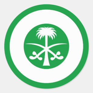 Pegatina Redonda Roundel de Arabia Saudita