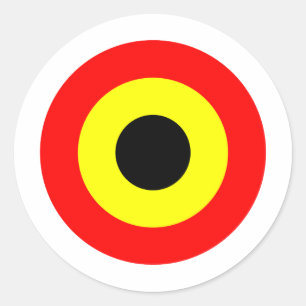 Pegatina Redonda Roundel de la Fuerza Aérea de Bélgica