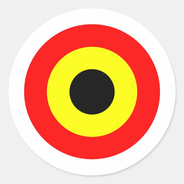 Pegatina Redonda Roundel de la Fuerza Aérea de Bélgica (Anverso)