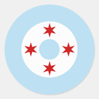 Pegatina Redonda Roundel de la Fuerza Aérea de Chicago