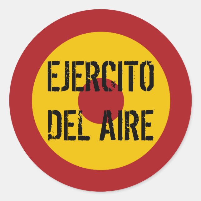 Pegatina Redonda Roundel de la Fuerza Aérea Española (Anverso)