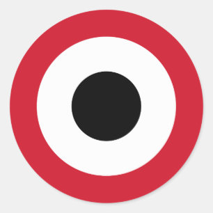 Pegatina Redonda Roundel de la Fuerza Aérea Yemení